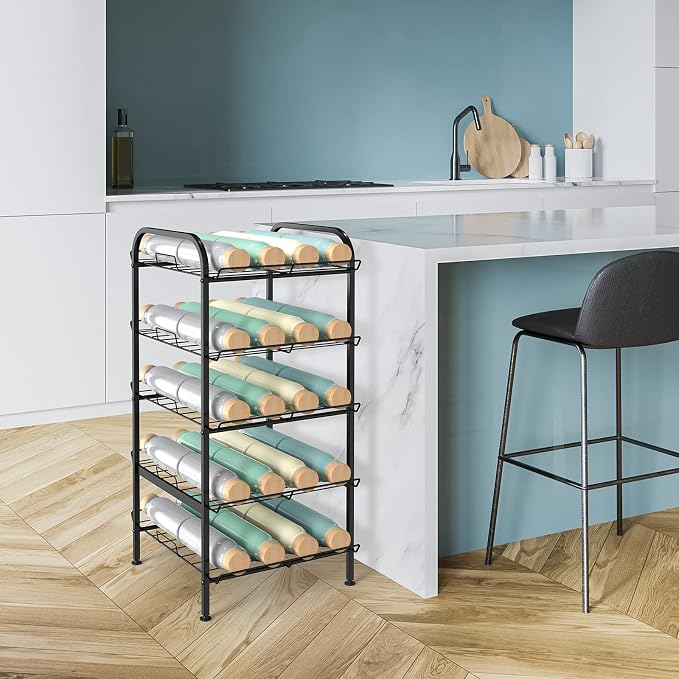 Water Bottle Organizer 5 Tier FreeStanding Water Bottle Storage Shelf - Image 6