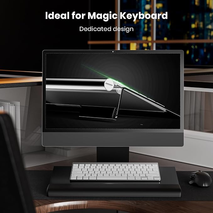 Compact Keyboard Stand w/Silicone Wrist Rest & 3-Level Height Adjustment - Image 4