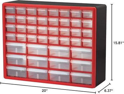 Akro-Mils 44 Drawer 10144REDBLK, Plastic Parts Storage Hardware and Craft - Image 8