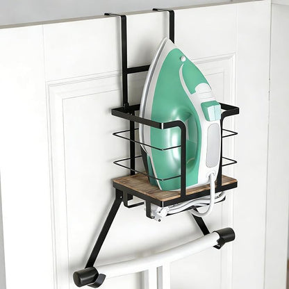 Ironing Board Hanger Wall Mount, Over the Door Iron Board Holder, Wooden & by DAOUN
