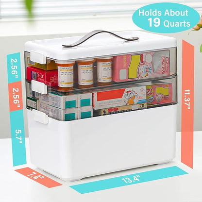 Homaigie Extra Tall 3-Tier Medicine Cabinet Organizer - Image 2