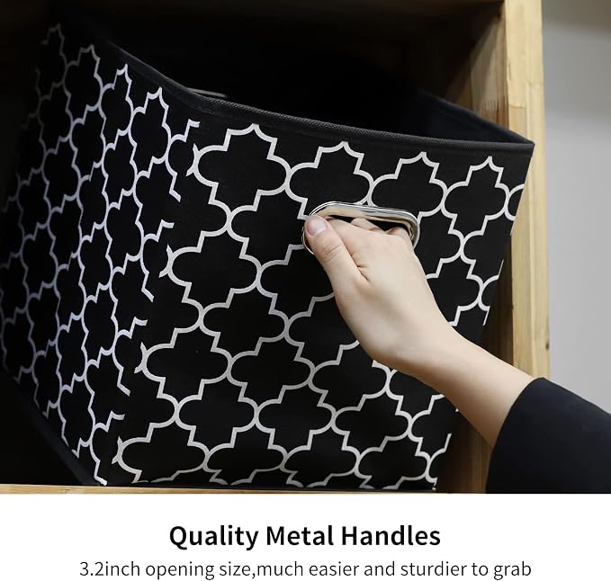 11 Inch Cube Storage Bins, Fabric Cube Organizer Bins - Image 5