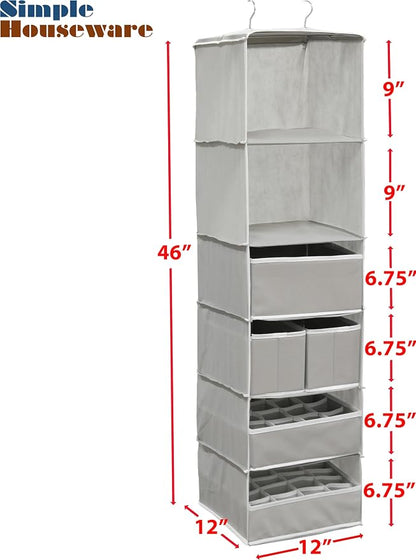 Simple Houseware 6 Shelf Hanging Closet Organizer - Image 4