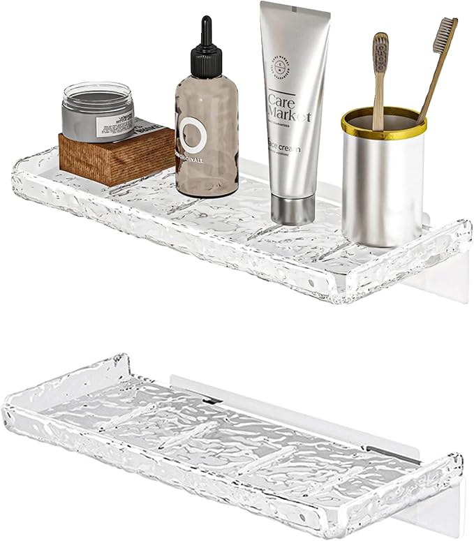 2 Piece Shower Organizer, Wall Floating Shelf by V-HANVER