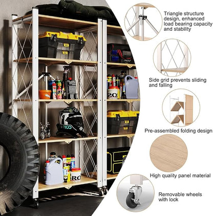 5-Tier Foldable Storage Shelves - Image 3