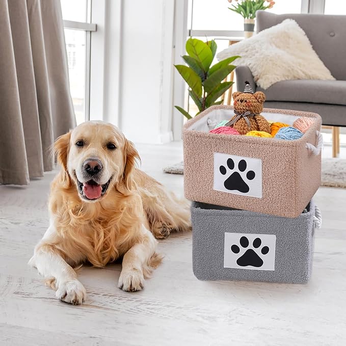 COMFY-HOMI 2Pcs Dog Toy Basket - Image 2