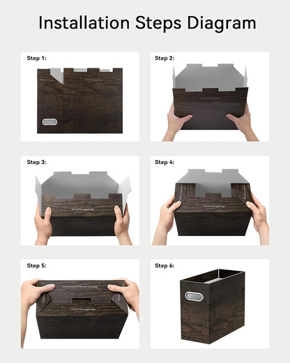Portable Collapsible Cardboard File Box - Image 6
