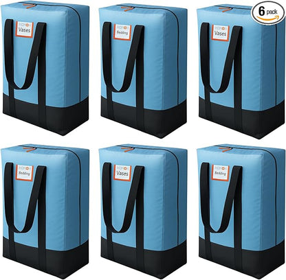 6 Pack Large Moving Bags, Storage Bag by HOMOH