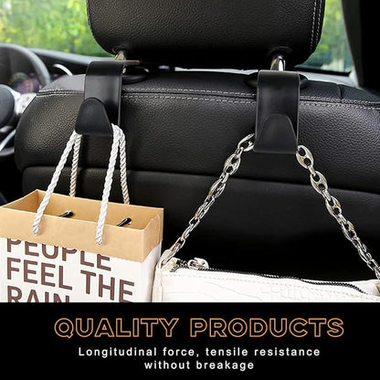 povtii 4PCS Car Seat Headrest Hook, Auto Back Seat Hanging Storage Organizer - Image 5