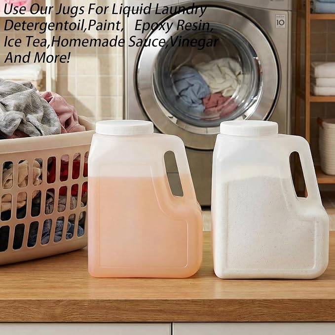 Yesland 2 Pcs White Plastic Gallon Jar - Image 8