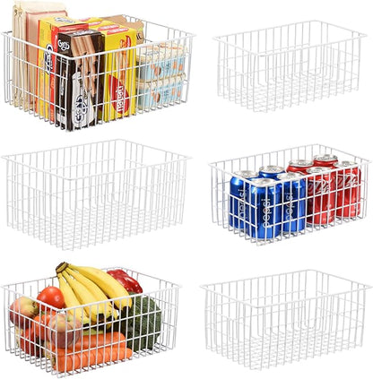 Orgneas Freezer Organizer Bins, Vertical Sides Wire Freezer Baskets by Orgneas