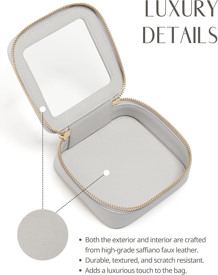 Popvibe Clear Makeup Bag Travel Cosmetic Case Transparent Toiletry Bag - Image 7