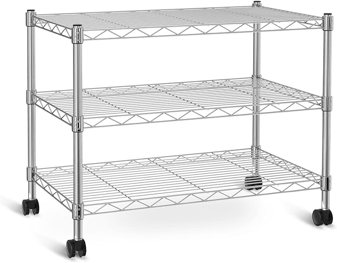 Simple Deluxe Heavy Duty 3-Shelf Shelving Unit, 24.02" D x 13.78"W x 21.97" H by SimpleDeluxe