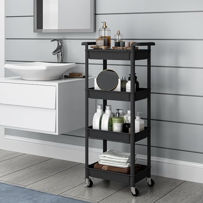 STEEHOOM 4 Tier Rolling Cart - Image 5