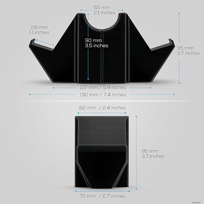 BRAINWAVZ Dual Game Controller & Storage Desktop Holder, Universal Design - Image 5
