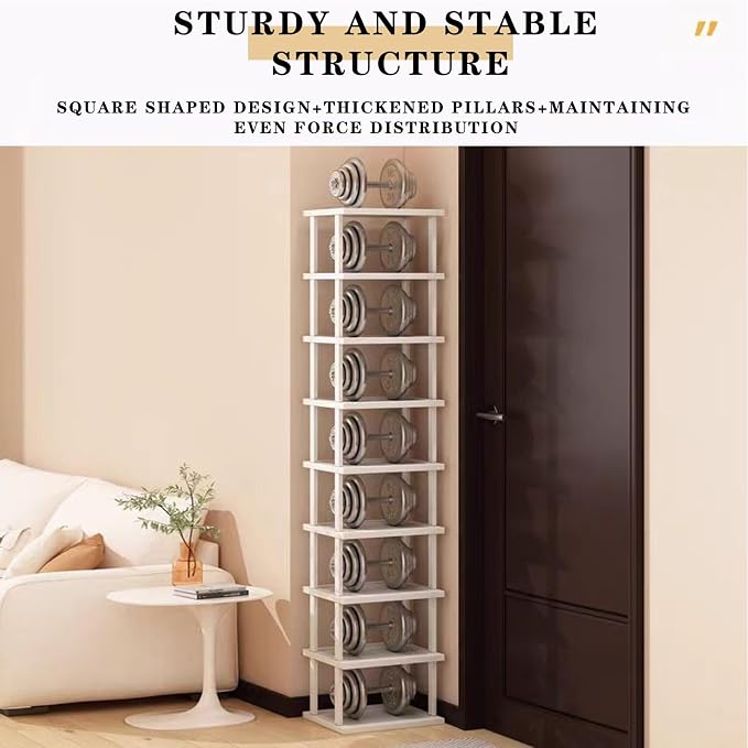 SAN HE 7-Tier Modern Bamboo Shoe Rack - Image 6