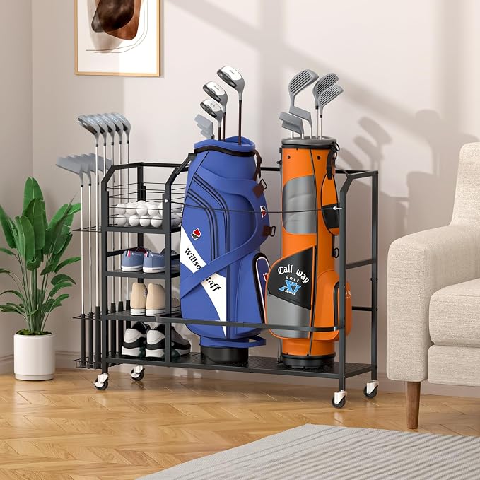 Golf Bag Storage, Big Capacity Golf Bag Organizer - Image 8