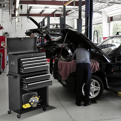 8-Drawer High Capacity Rolling Tool Chest, Removable Cabinet Storage Tool Box - Image 2