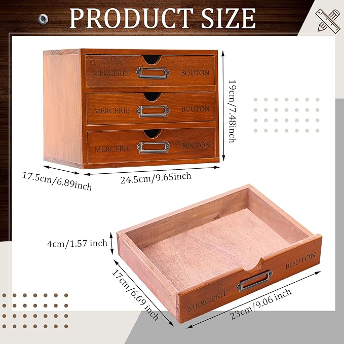 Wesiti Small Wooden Desk Organizer - Image 3