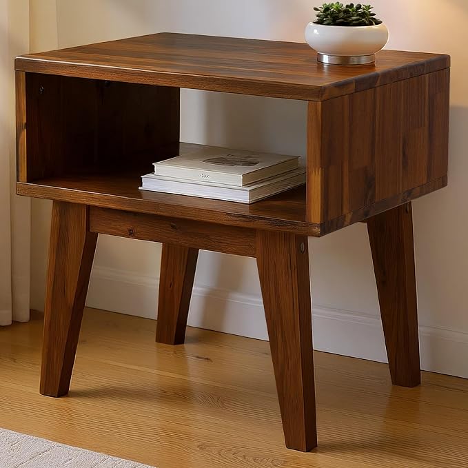 Acacia Serena Nightstand/End Table Solid Wood Bed Side Table by AACACIAFURNITURE