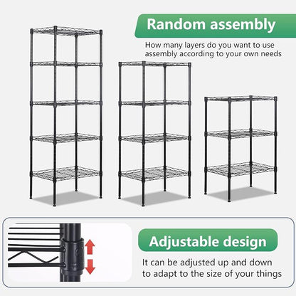 FDW 17L x 12W x 48H Wire Shelving 5 Tier Adjustable Metal Shelves NSF Pantry - Image 7