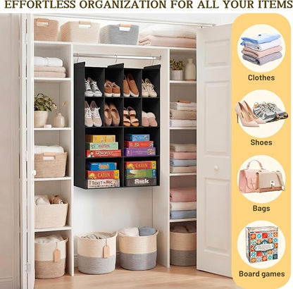 Ofiray-home 4 Tier Hanging Closet Organizer, 12 Compartments Sweater Organizer - Image 6