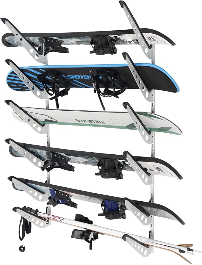 Snowboard Wall Racks, Adjustable Storage Rack by JUSTOOP