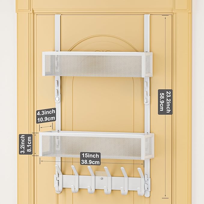 LUCYCAZ Over The Door Hooks Organizer, Door Hanger - Image 4
