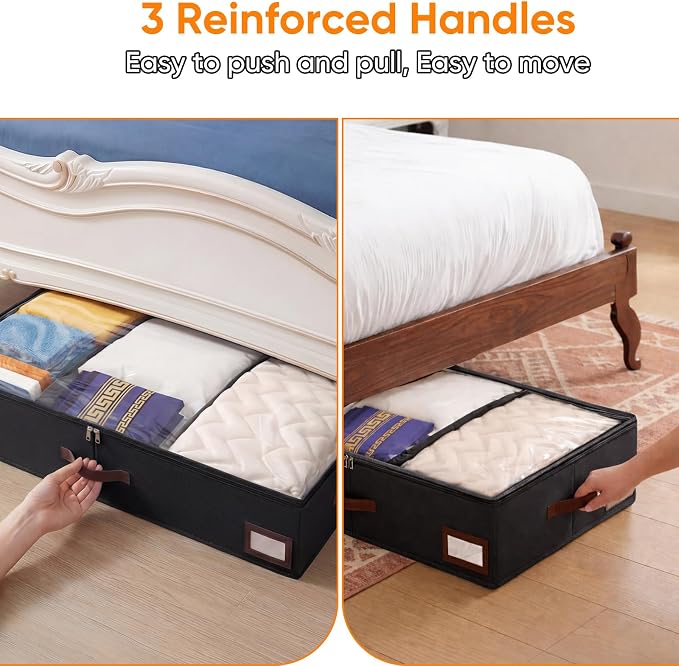 OIAHOMY 2 Pack 53L Under Bed Storage - Image 5