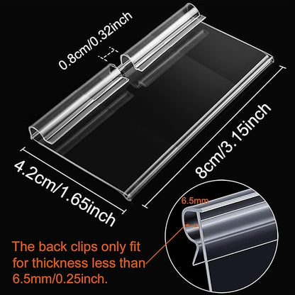 50PCS Basket Bin Labels Clip On, ChanQnTon Clear Plastic Label Holders - Image 2