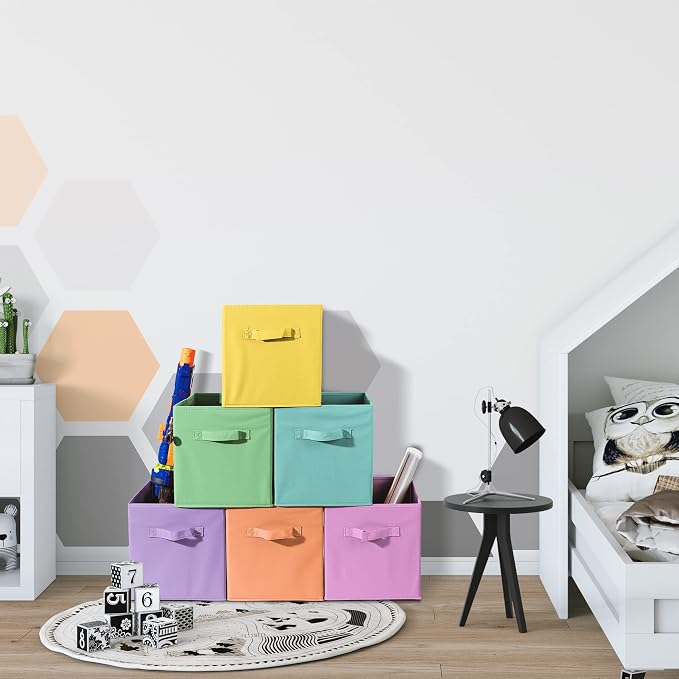 Sorbus 11 Inch Fabric Storage Cubes - Image 7