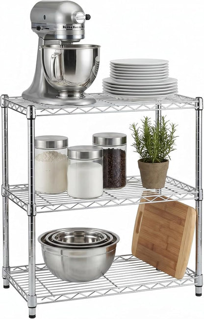 Honey-Can-Do 3-Tier Heavy Duty Adjustable Shelving Unit, 250-lb Per Shelf Metal by Honey-Can-Do