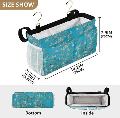 Bedside Caddy for Dorm Bed Bedside Hanging Caddy Bag Iron Frame Storage - Image 4