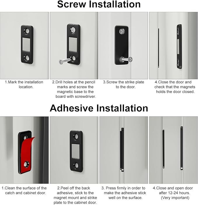 Cabinet Magnetic Catch Jiayi 10 Pack Ultra Thin Cabinet Door Magnets Stick on - Image 5