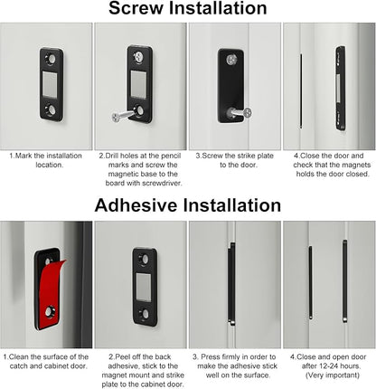 Cabinet Magnetic Catch Jiayi 8 Pack Ultra Thin Cabinet Door Magnets Stick on - Image 5