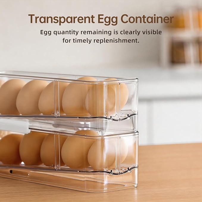 PAVSTINE 2-Tier Auto Rolling Egg Holder - Image 3