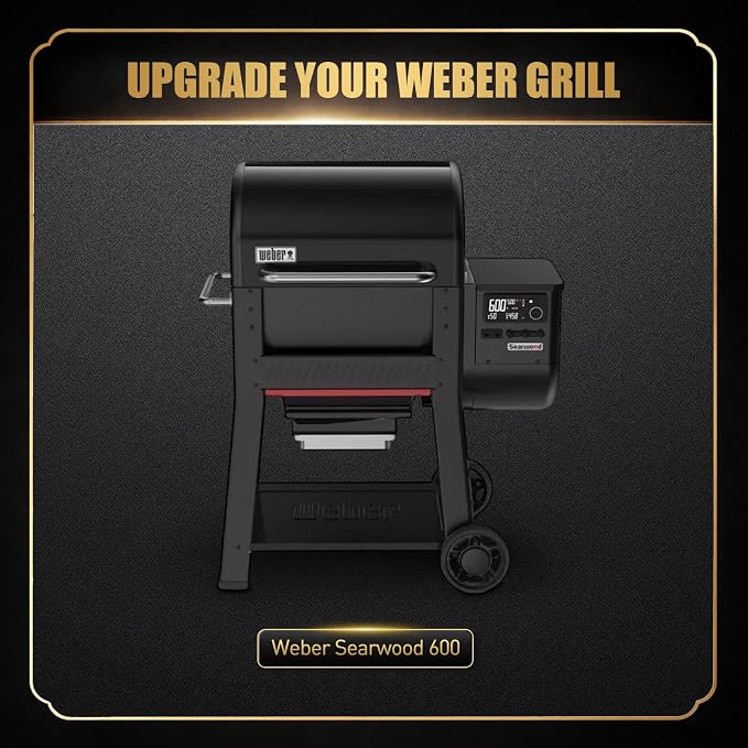 QuliMetal Foldable Front Shelf for Weber Searwood 600/Smoque, 22.80" Grill - Image 3