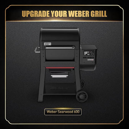 QuliMetal Foldable Front Shelf for Weber Searwood 600/Smoque, 22.80" Grill - Image 3