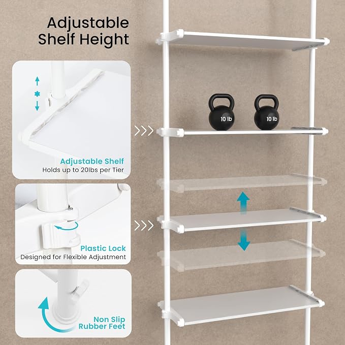 Home Zone Living Over-the-Toilet Organizer Bathroom Storage Organizer | - Image 4