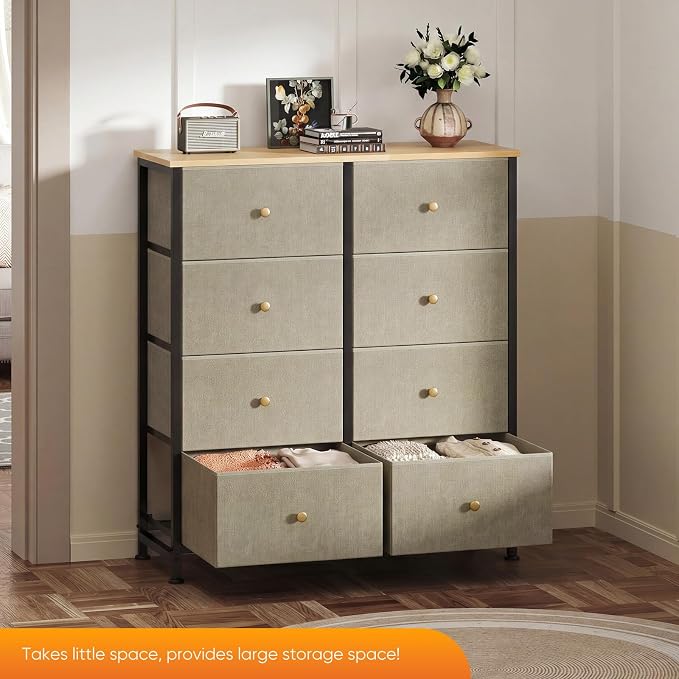 Sweetcrispy 8 Drawer Dresser for Bedroom Tall, Organizer Storage Drawers | - Image 4