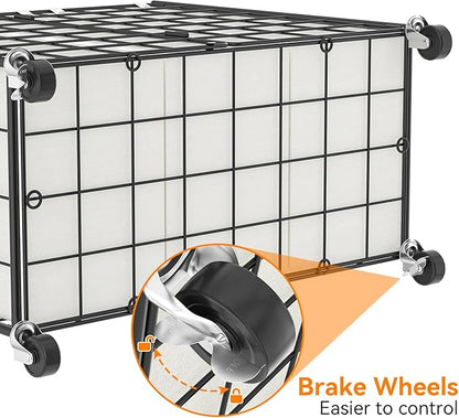 WOWLIVE Laundry Hamper with Wheels, Metal Wire Frame Rolling Laundry Basket 3 - Image 7