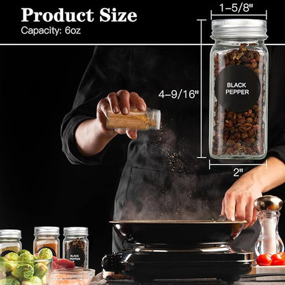 DkOvn 12pcs Glass Spice Jars - Image 2
