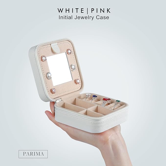Parima Small Jewelry Box for Girls, Travel Initial Jewelry Boxes for Girls | - Image 2