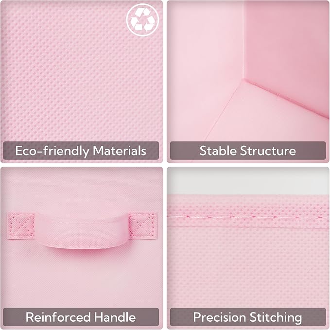 GRANNY SAYS Pink Cube Storage Bins, 11 Inch Storage Cube Organizer, Sturdy - Image 5