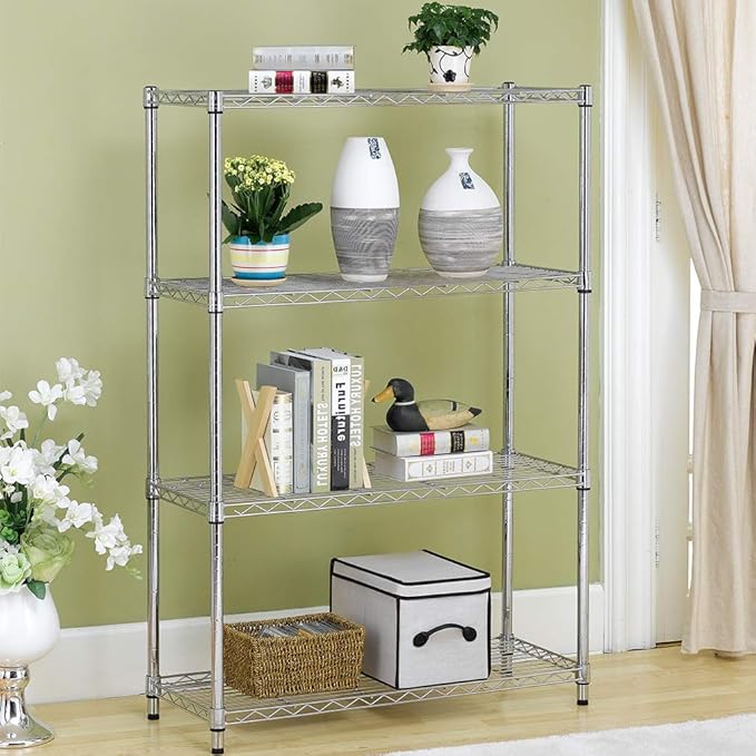BestOffice Adjustable Wire Shelving Storage Shelves Heavy Duty Shelving Unit - Image 2