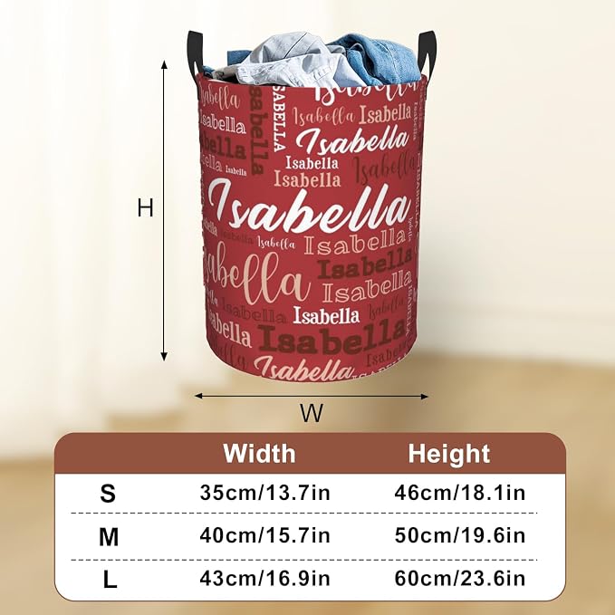 Custom Name Laundry Hamper, Personalized Laundry Baskets - Image 3