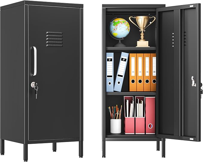 PAOFIN 35" Metal Storage Locker, Lockable Employees Metal Locker by PAOFIN