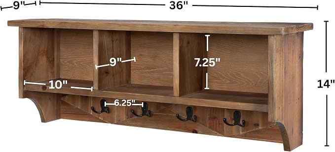 Revive Solid Wood Wall Mounted Coat Rack - Image 2