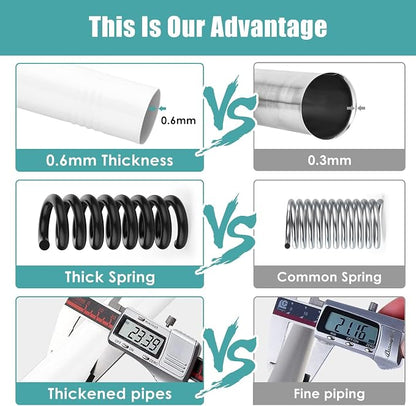 AIZESI 2PCS Shower Curtain Rod 43 to 73 Inch Adjustable No Drilling, No Slip - Image 3
