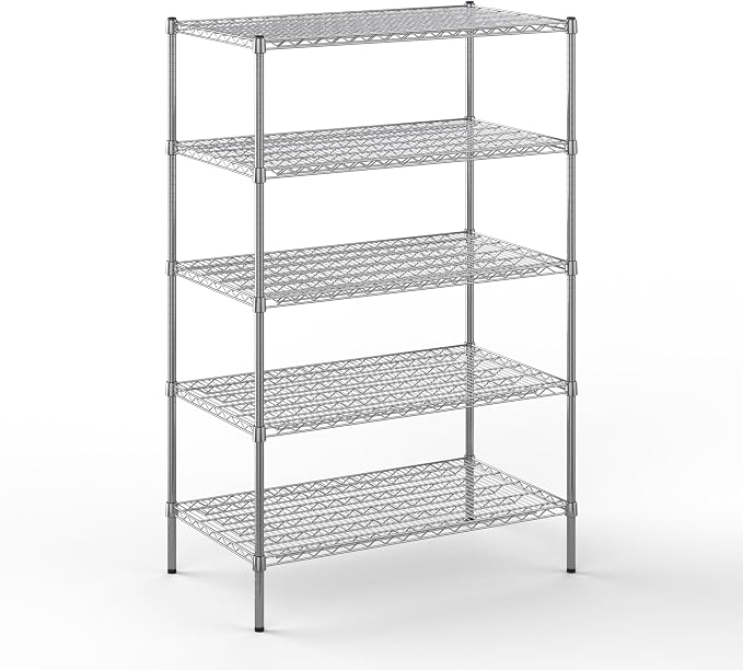 24" Deep x 42" Wide x 64" Height Wire Shelving Kit | 5-Tier | NSF Commercial by Regal+Altair